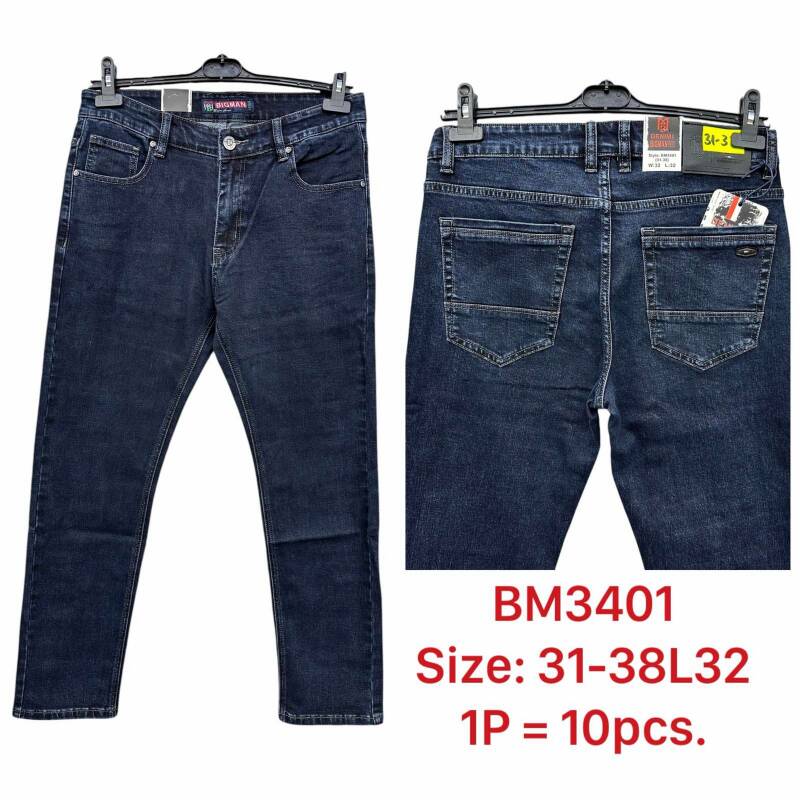 Spodnie jeansy meskie Roz 31-38, 1 Kolor .Paczka 10 szt